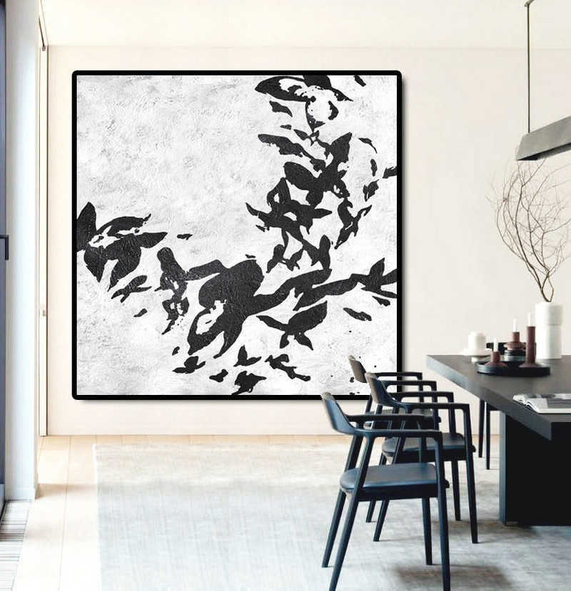 Large Abstract Painting Canvas Art, Acrylic Painting On Canvas Wall Art, Flowers, Hand Made Original Art.