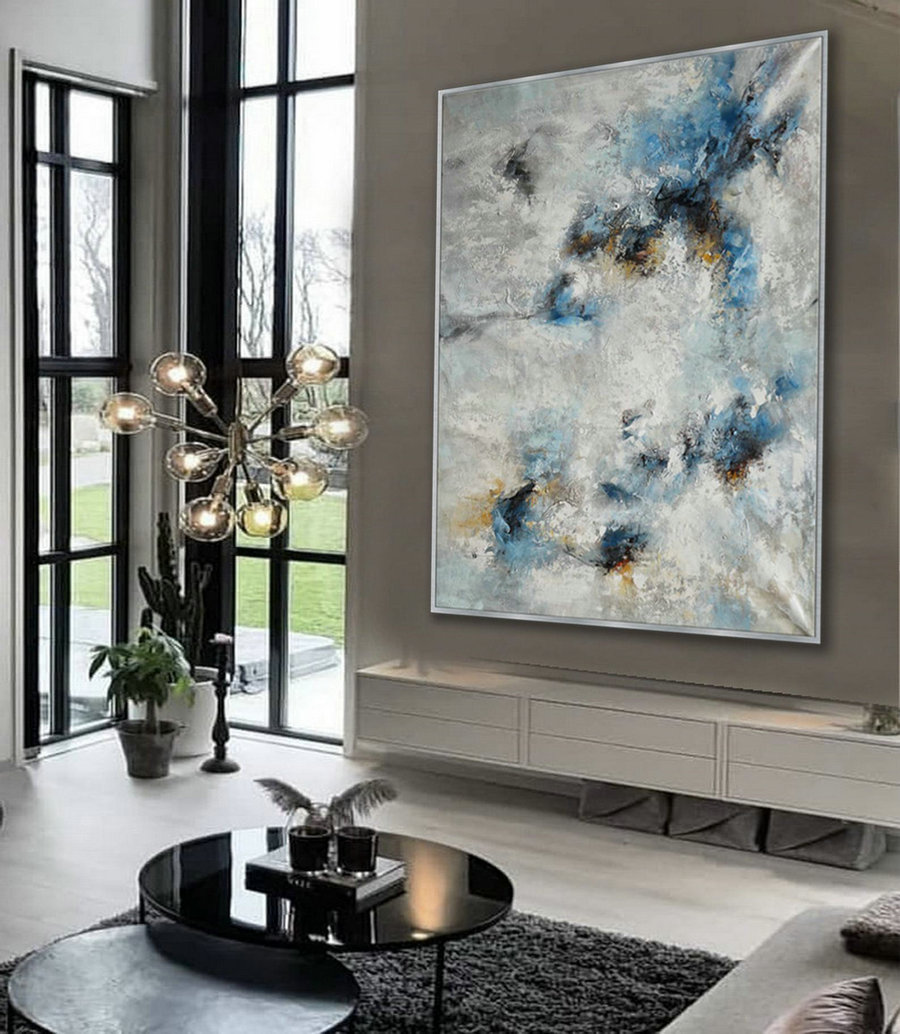Heavy Texture Abstract Wall Art Hand Painted Modern Contemporary Acrylic Painting on Canvas Extra Large XL 60x80" / 150x200cm