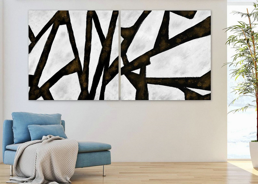 Extra Large Wall art - Abstract Painting on Canvas, Contemporary Art, Original Oversize Painting PaS015
