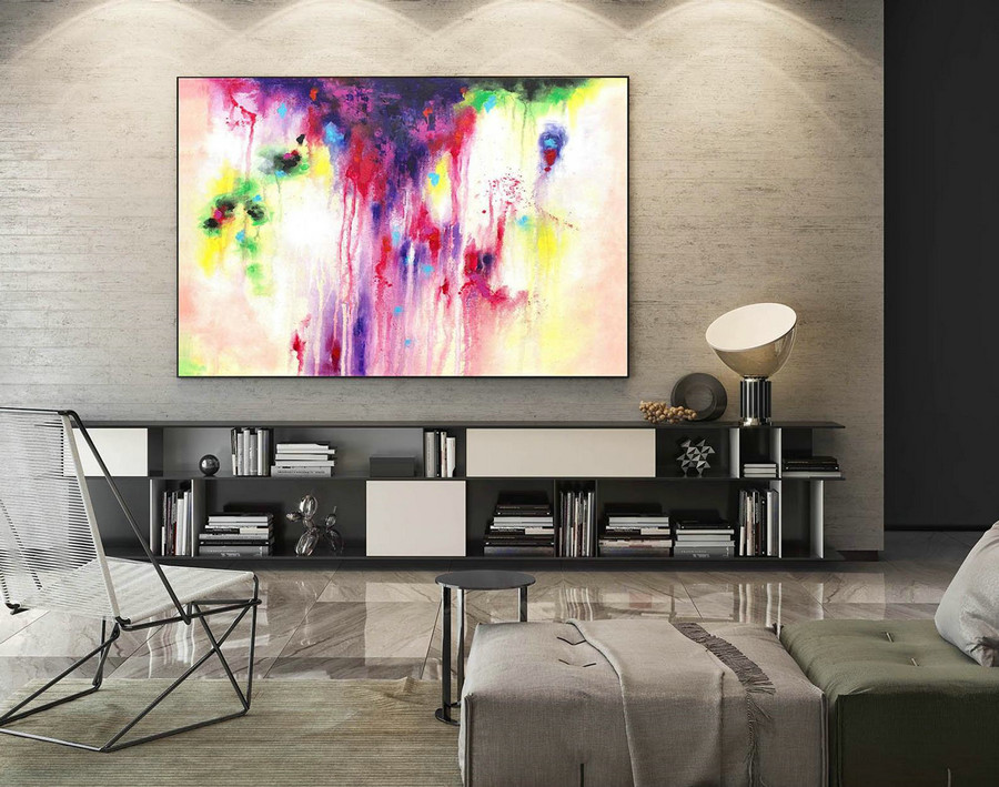 Abstract Canvas Art - Large Painting on Canvas, Contemporary Wall Art, Original Oversize Painting LaS145