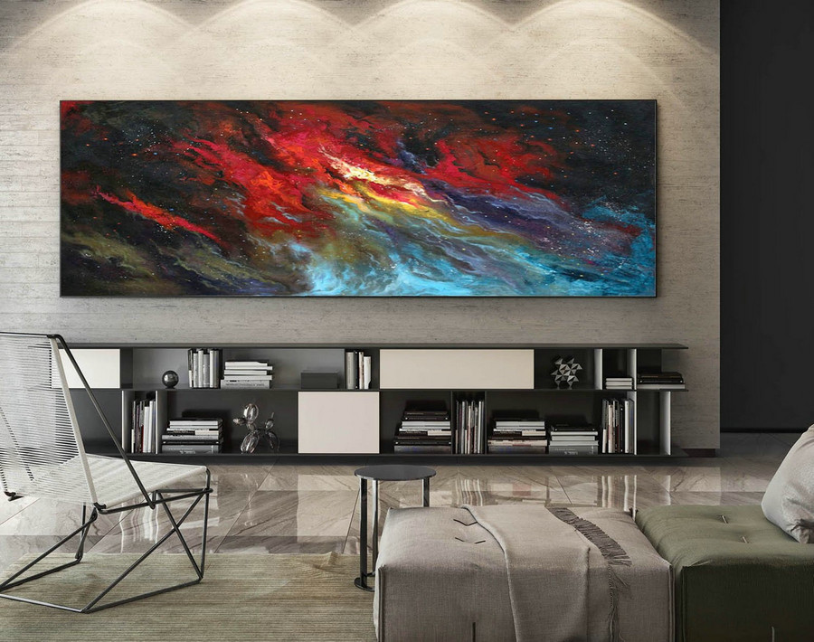 Extra Large Wall art - Abstract Painting on Canvas, Contemporary Art, Original Oversize Painting XaS509
