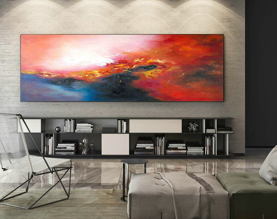 Abstract Canvas Art - Large Painting on Canvas, Contemporary Wall Art, Original Oversize Painting XaS153
