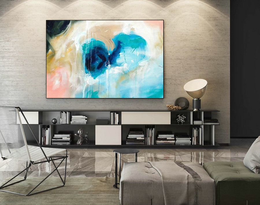 Abstract Canvas Art - Large Painting on Canvas, Contemporary Wall Art, Original Oversize Painting LaS096