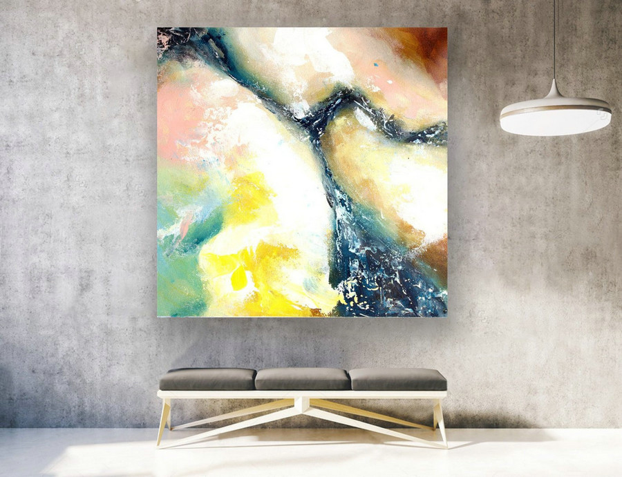 Abstract Canvas Art - Large Painting on Canvas, Contemporary Wall Art, Original Oversize Painting LAS134