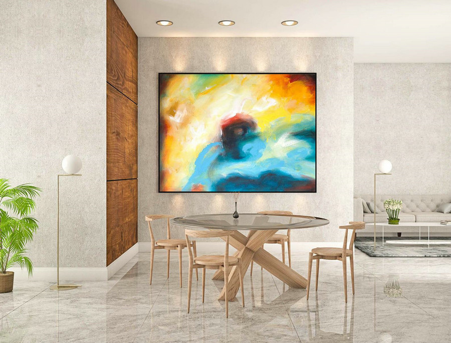 Abstract Canvas Art - Large Painting on Canvas, Contemporary Wall Art, Original Oversize Painting LaS154