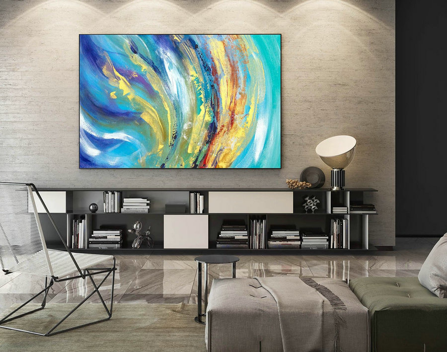 Abstract Canvas Art - Large Painting on Canvas, Contemporary Wall Art, Original Oversize Painting LaS558
