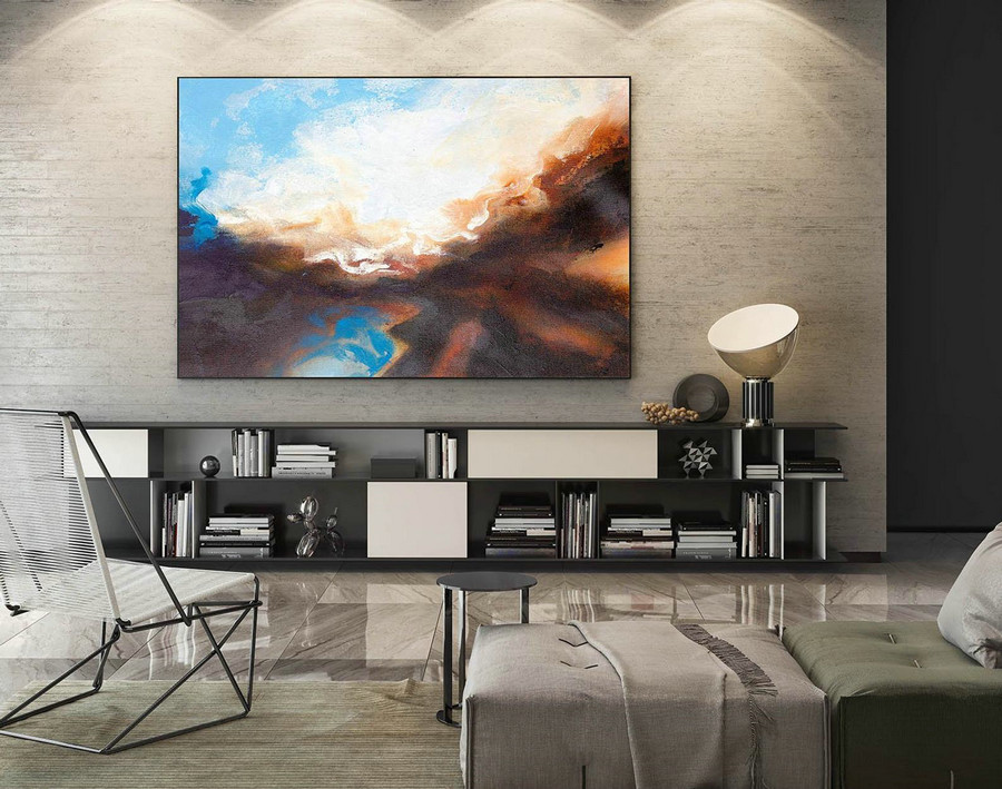 Contemporary Wall Art - Abstract Painting on Canvas, Original Oversize Painting, Extra Large Wall Art LaS139