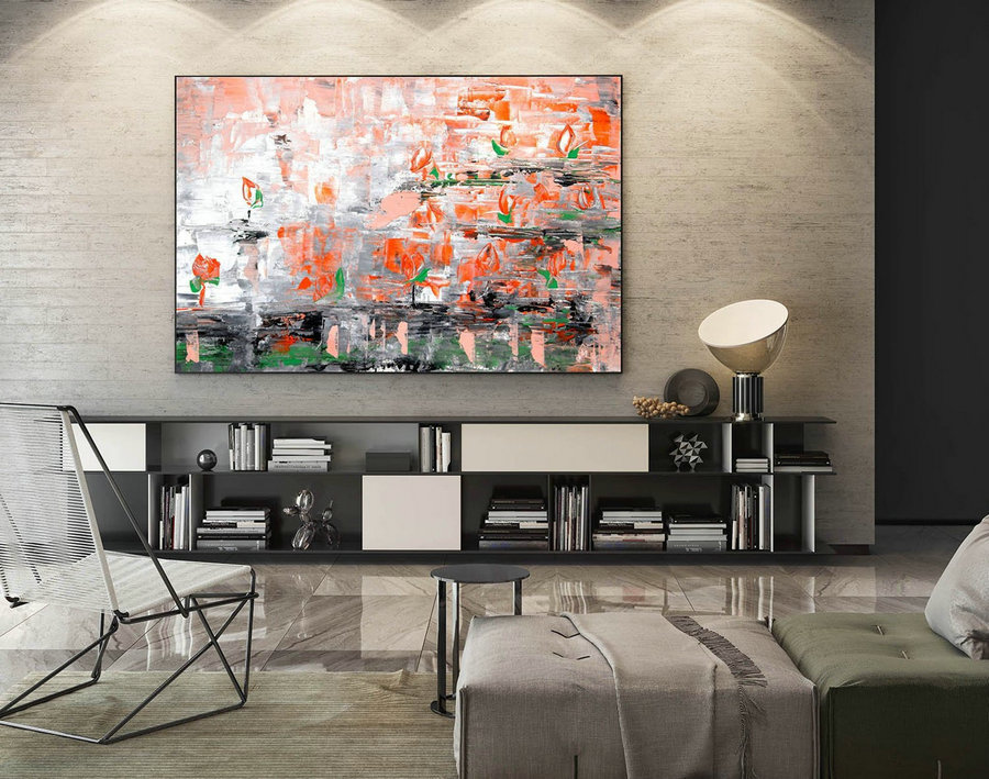 Abstract Painting on Canvas - Extra Large Wall Art, Contemporary Art, Original Oversize Painting LaS445