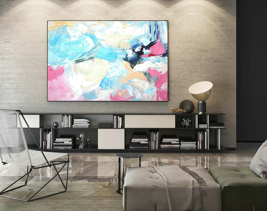 Abstract Canvas Art - Large Painting on Canvas, Contemporary Wall Art, Original Oversize Painting LaS535
