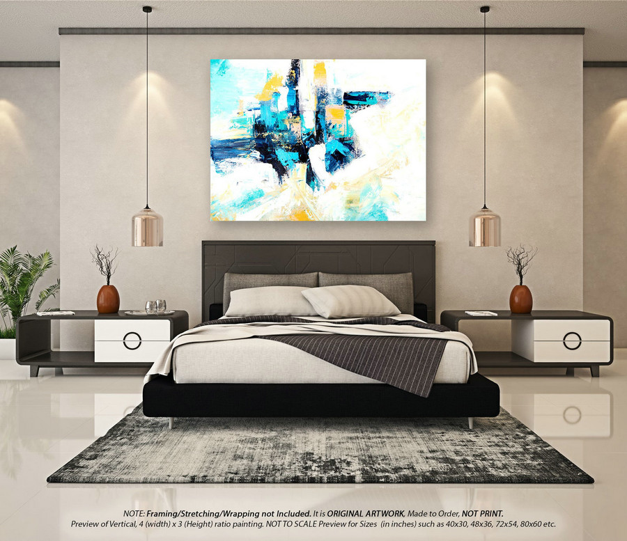 Modern Abstract Painting Wall Art Decor - Canvas Wall Art, Original Oil Painting, Abstract Painting on Canvas, Extra Large Wall ArtYNS117