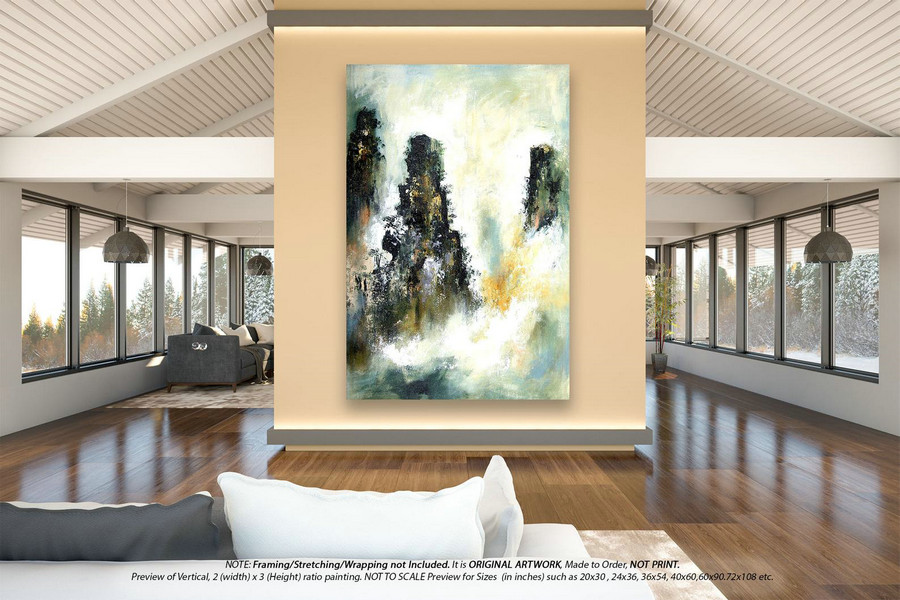 Original Acrylic Abstract Painting - Modern Wall Decor, Painting On Canvas, Oil Painting, Textured Artwork, Oversized Wall Art, YNS054