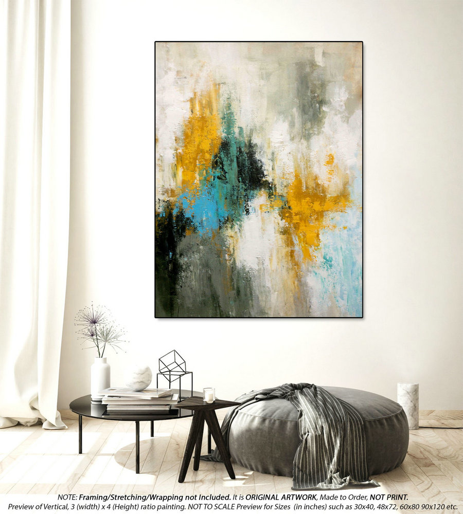 Modern Abstract Painting Large Abstract Canvas Art - Oversized Paintings on Canvas, Original Paintings , Modern Abstract Painting DMS078