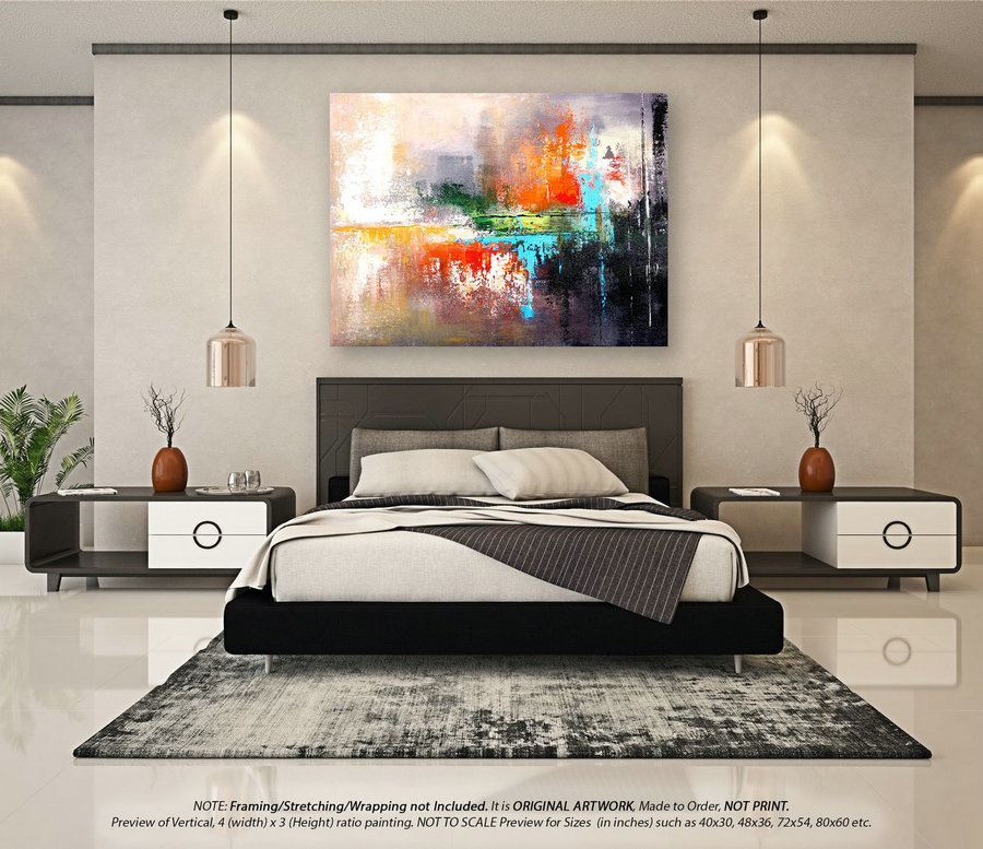 Extra Large Abstract Art - Original Painting, Acrylic Painting, Bathroom Wall Art, Oil Painting, Abstract Canvas Art, Original Art YNS024