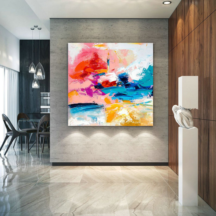 Extra Large Wall Art on Canvas, Original Abstract Paintings , Contemporary Art, Mdoern Living Room Decor ,Office Oversize Artworks laC666