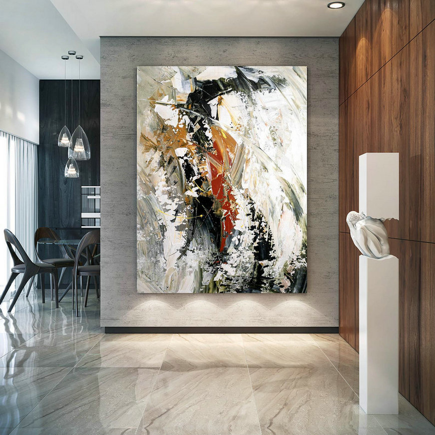 Large Abstract Painting,Modern abstract painting,painting for home,bathroom wall art,modern abstract,acrylic textured art BNc015