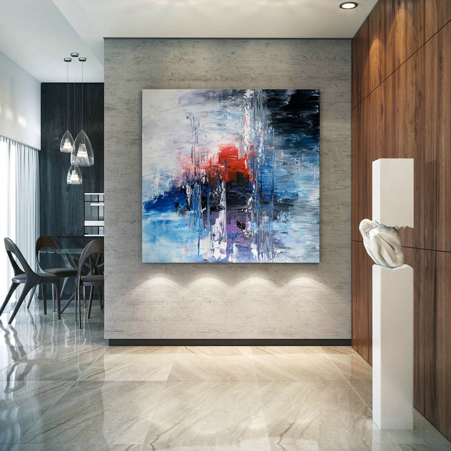 Large Abstract Painting,Modern abstract painting,livingroom decor,square painting,original abstract,textured art BNc002