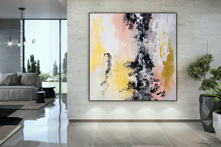 Extra Large Wall Art Palette Knife Artwork Original Painting,Painting on Canvas Modern Wall Decor Contemporary Art, Abstract Painting DMC174 - Click Image to Close