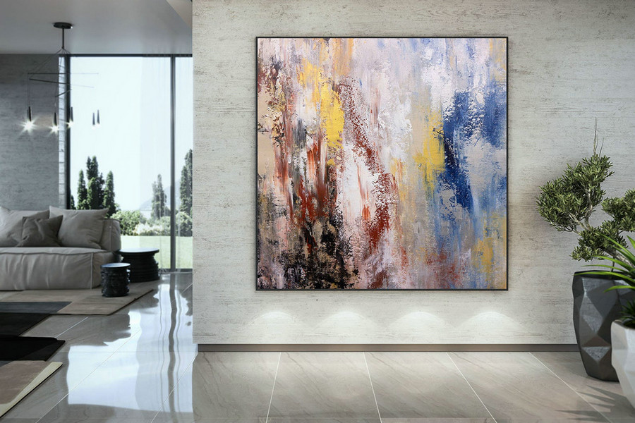 Extra Large Wall Art Palette Knife Artwork Original Painting,Painting on Canvas Modern Wall Decor Contemporary Art, Abstract Painting DMC162