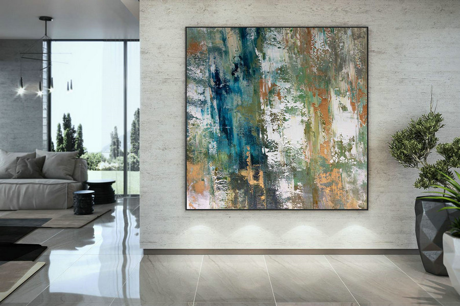 Extra Large Wall Art Palette Knife Artwork Original Painting,Painting on Canvas Modern Wall Decor Contemporary Art, Abstract Painting DMC158