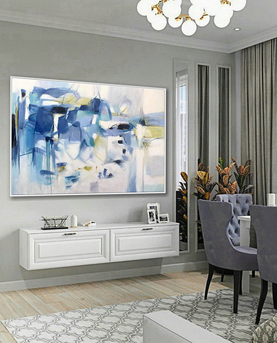Soft Tones Wall Art Soft Color Extra Large Brush Stroke Hand Painted Modern Contemporary Oversize Horizontal Oil Painting On Canvas