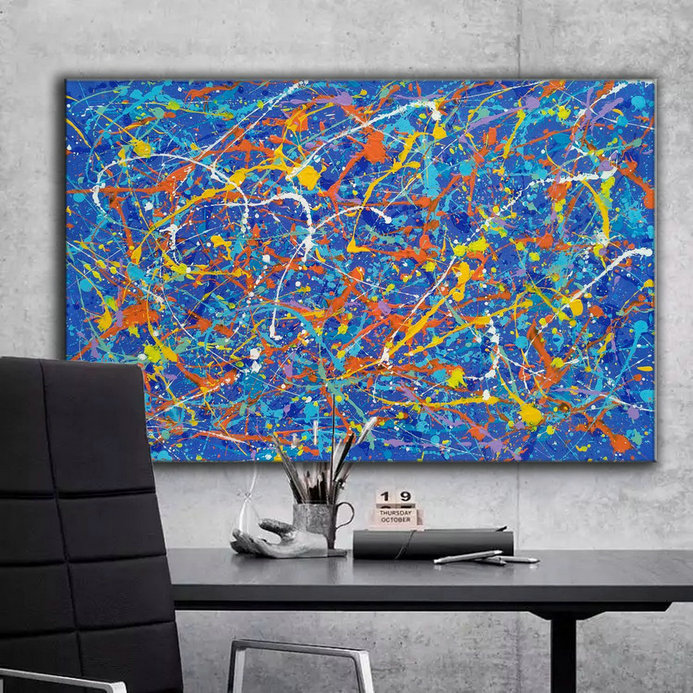 Modern Art Canvas,Modern Abstract Painting Style,Action Painting,Abstract Art L601
