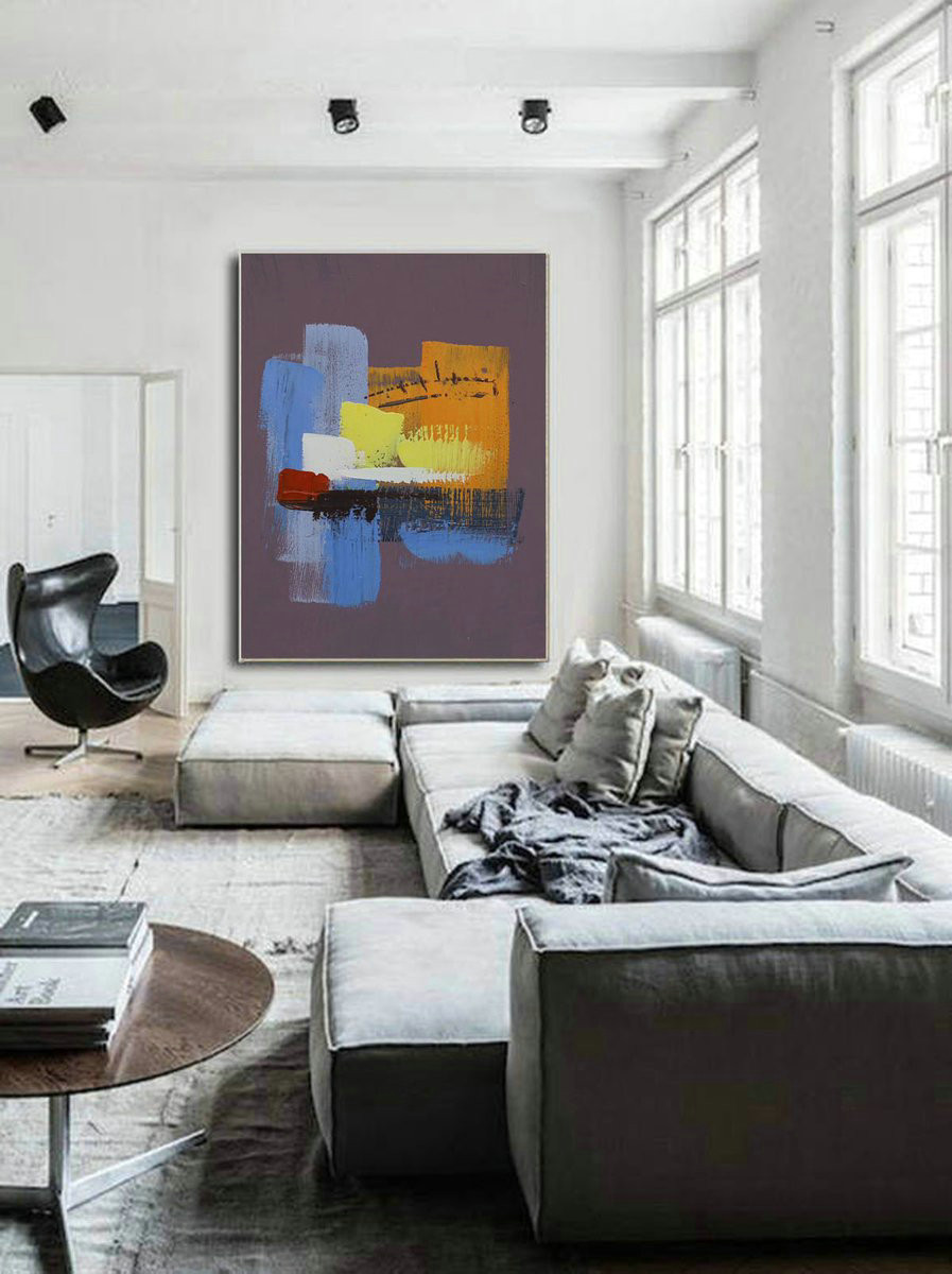 Large Format Wall Art,Oil On Canvas Art,Modern Abstract La101