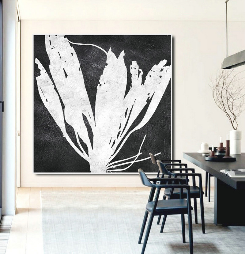 Large Abstract Painting Canvas Art, Acrylic Painting On Canvas Wall Art, Flowers, Hand Made Original Art.