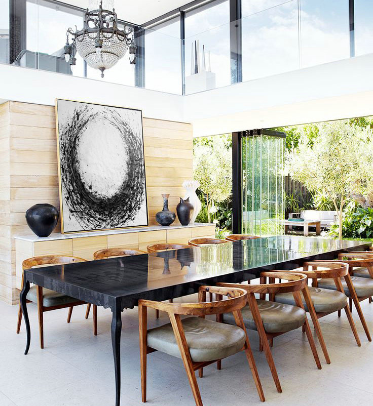 Large Abstract Painting Circle, Acrylic Painting On Canvas Art Original HAND MADE Black And White Minimalst Art.