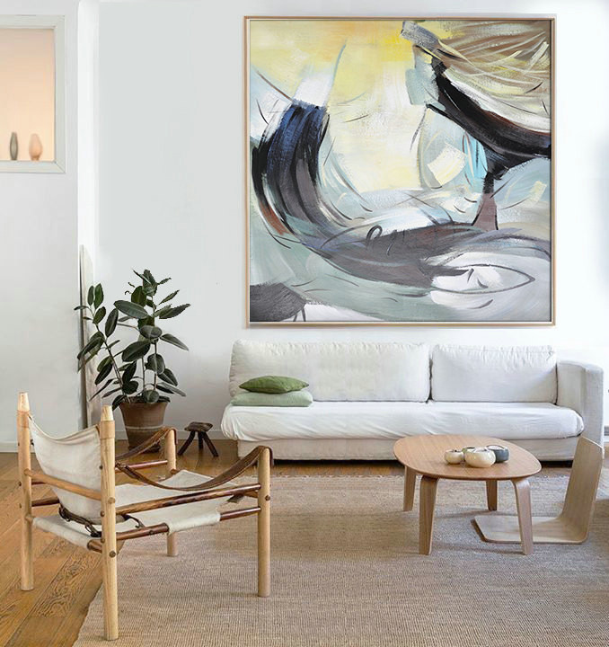 Hand Made Abstract Art, Acrylic Painting Large Canvas Art, Living Room Wall Artt - By Biao