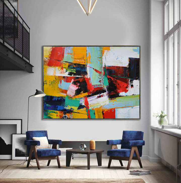 Handmade Extra Large Contemporary Painting, Huge Abstract Canvas Art, Original Artwork - By Leo