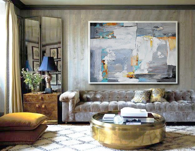 Original Painting Hand Made Large Abstract Art, Acrylic Painting on Canvas, XL large Canvas Artt - By Biao
