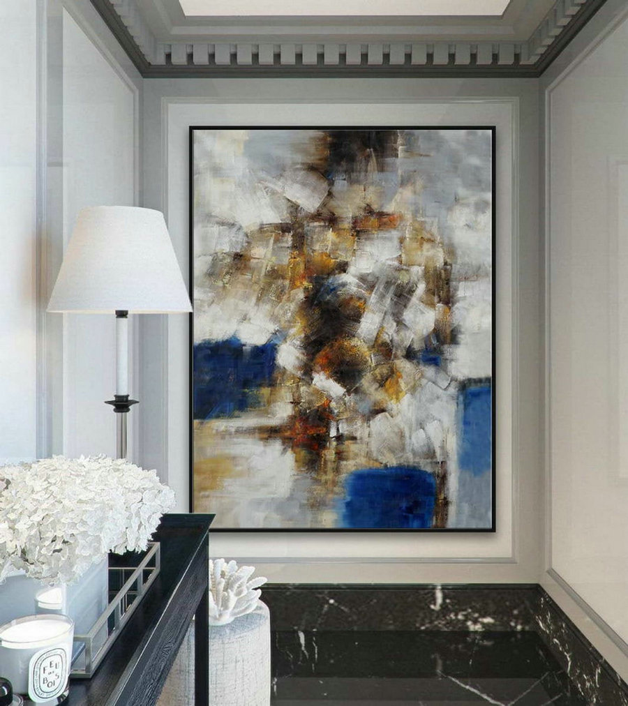 Modern Texture Abstract Contemporary Wall Art Hand Painted Oil Painting on Canvas Extra Large XXL 60" x 80" / 150x200cm
