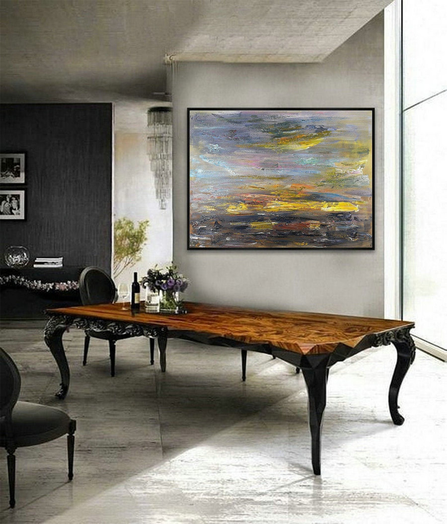Large Abstract Painting, Texture Abstract Painting, Ocean abstract painting, Extra Large Wall Art, Large Living Room Art Abstract Painting