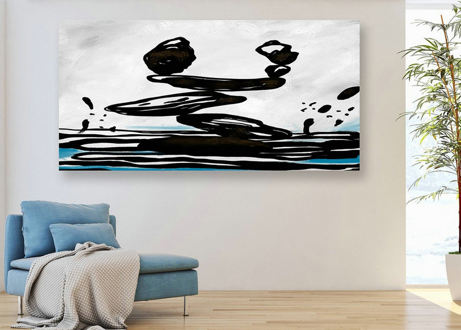 Extra Large Wall Art,Minimal Abstract Painting,Contemporary Painting on Canvas,Large Canvas Art,Huge Abstract Painting,Living Room PaS075