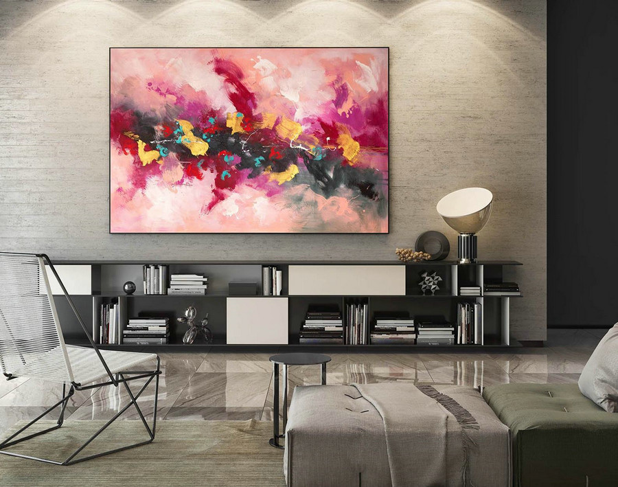 Extra Large Wall art - Abstract Painting on Canvas, Contemporary Art, Original Oversize Painting LaS590