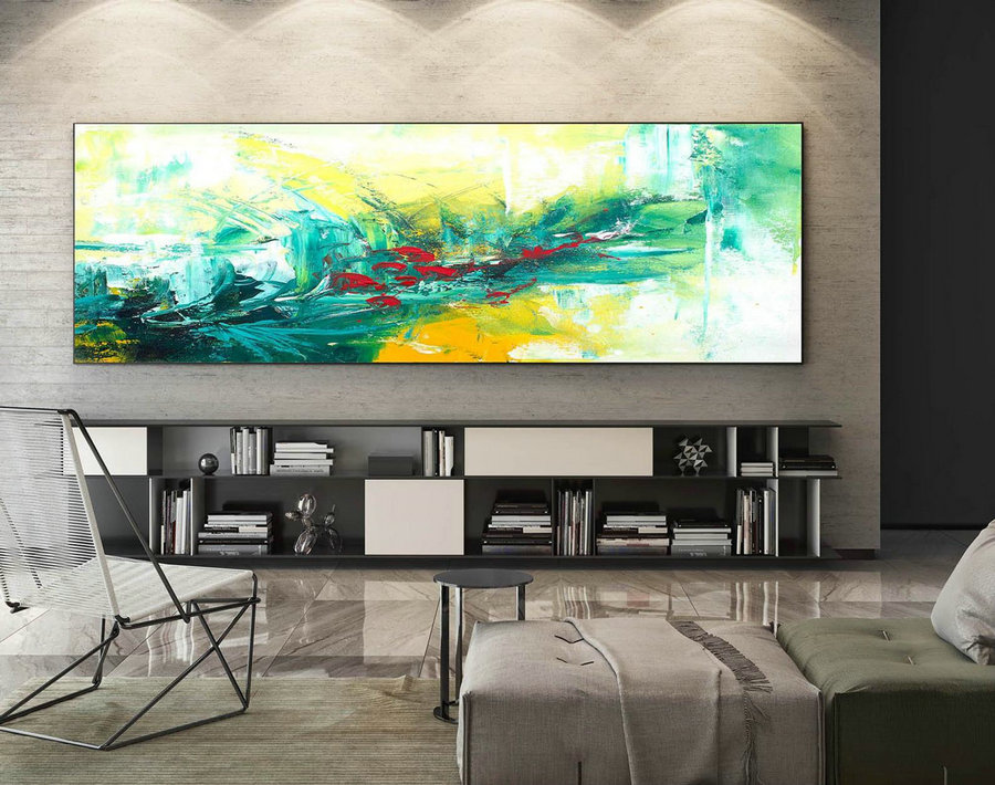 Large Canvas Art - Abstract Painting on Canvas, Contemporary Wall Art, Original Oversize Painting XaS129