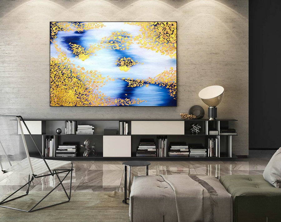Abstract Canvas Art - Large Painting on Canvas, Contemporary Wall Art, Original Oversize Painting LaS578