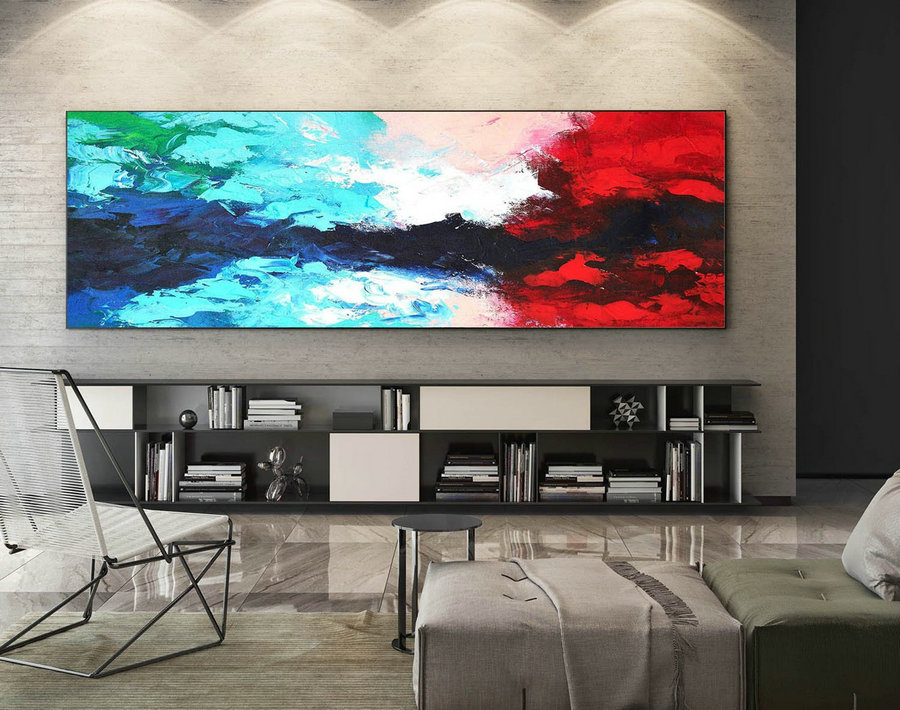 Contemporary Wall Art - Abstract Painting on Canvas, Original Oversize Painting, Extra Large Wall Art XaS391