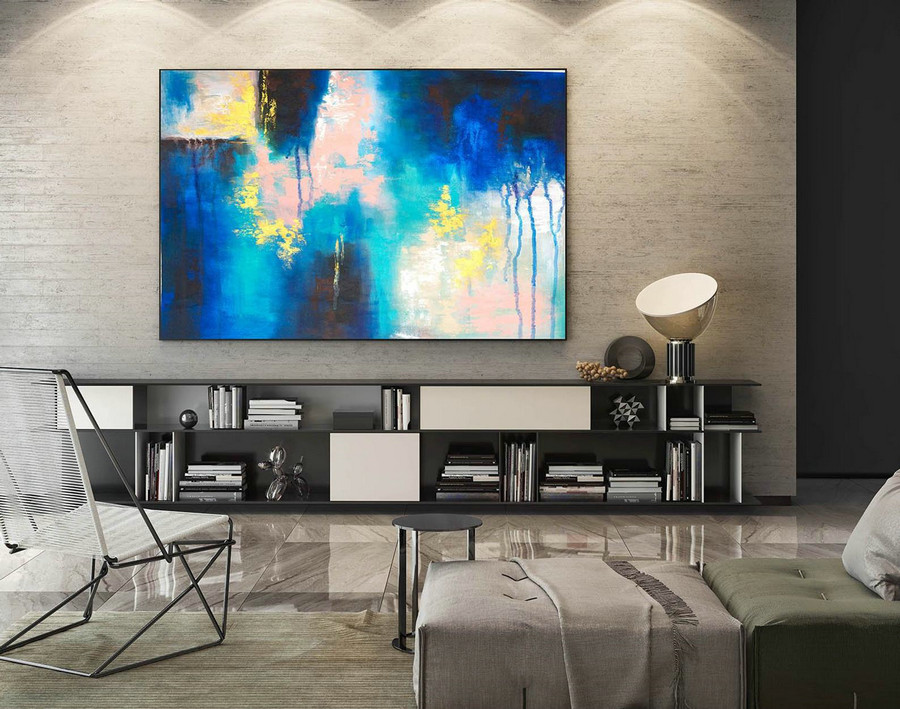 Extra Large Wall art - Abstract Painting on Canvas, Contemporary Art, Original Oversize Painting LaS604