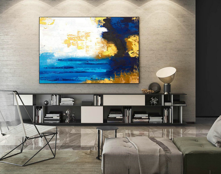 Contemporary Wall Art - Abstract Painting on Canvas, Original Oversize Painting, Extra Large Wall Art LaS574