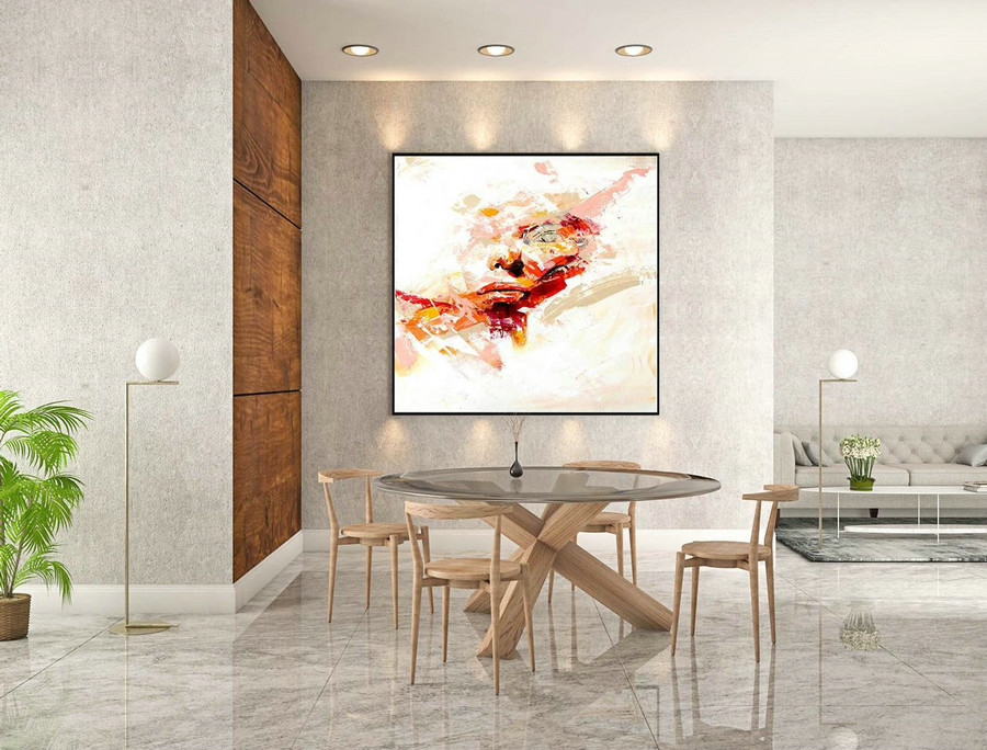 Modern Canvas Oil Paintings,Large Oil Painting,Textured Wall Art,Textured Paintings,Large Colorful Landscape Abstract,Original Art LaS031