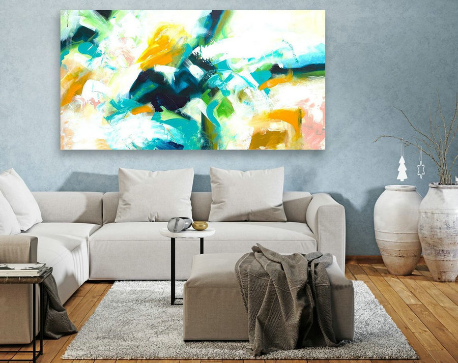Extra Large Painting,Large Contemporary Wall Art,Original Abstract Painting,Painting On Canvas,Large Canvas Art,Modern Art,panoramic LAS070