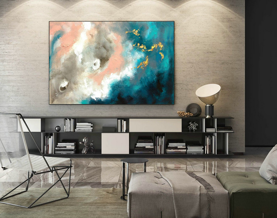 Extra Large Wall art - Abstract Painting on Canvas, Contemporary Art, Original Oversize Painting LaS158