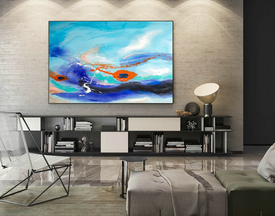 Contemporary Wall Art - Abstract Painting on Canvas, Original Oversize Painting, Extra Large Wall Art LaS281