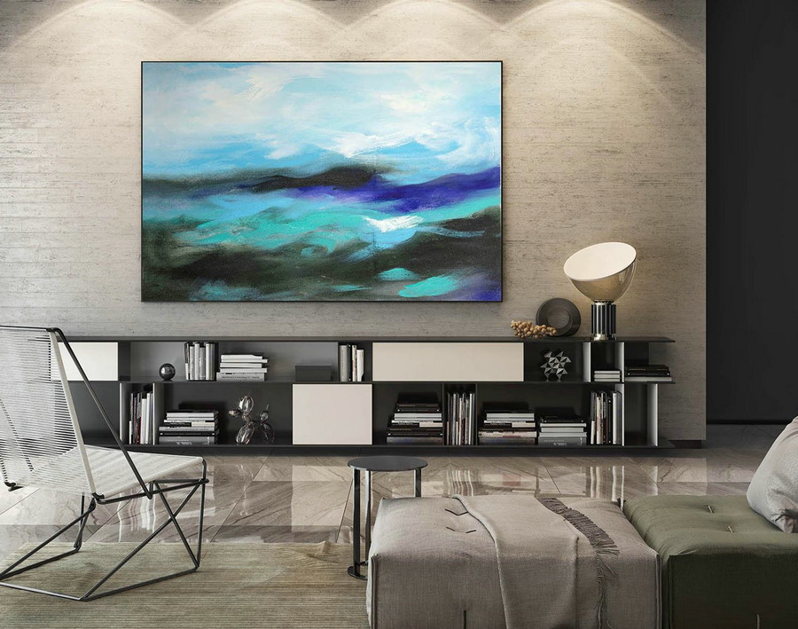Extra Large Wall art - Abstract Painting on Canvas, Contemporary Art, Original Oversize Painting LaS292