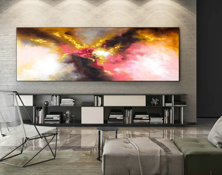 Abstract Canvas Art - Large Painting on Canvas, Contemporary Wall Art, Original Oversize Painting XaS587