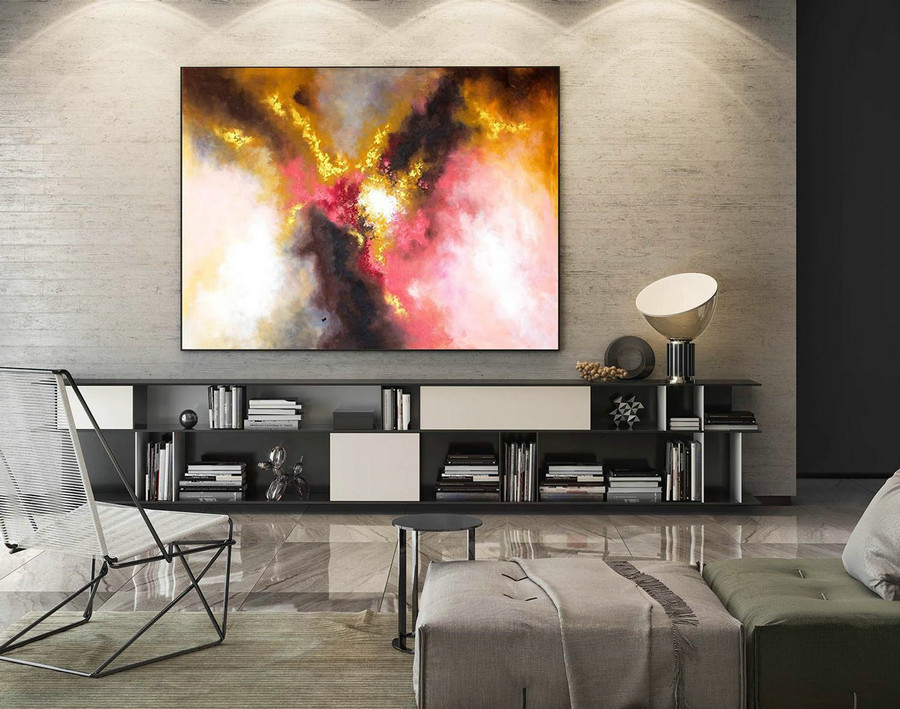 Contemporary Wall Art - Abstract Painting on Canvas, Original Oversize Painting, Extra Large Wall Art LaS587