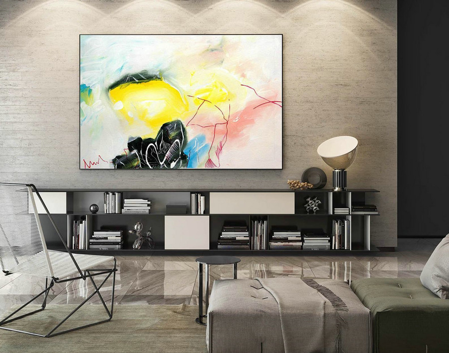 Extra Large Wall art - Abstract Painting on Canvas, Contemporary Art, Original Oversize Painting LaS042