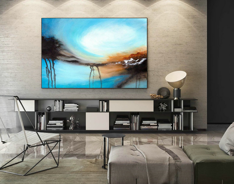 Contemporary Wall Art - Abstract Painting on Canvas, Original Oversize Painting, Extra Large Wall Art LaS140
