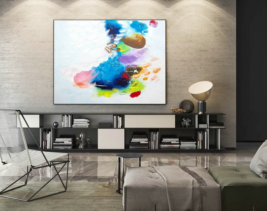 Large Canvas Art - Abstract Painting on Canvas, Contemporary Wall Art, Original Oversize Painting LaS265